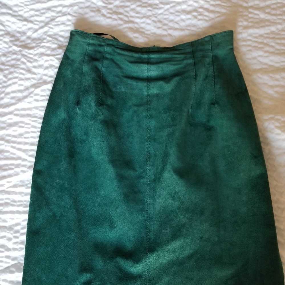 Green Suede Skirt